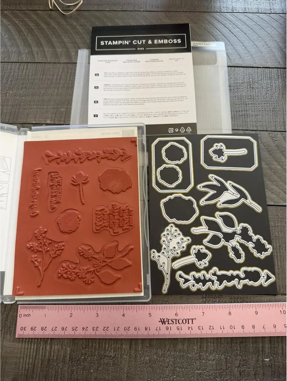 Stampin’ Up First Frost stamp set with Frosted Bouquet Dies die cut set